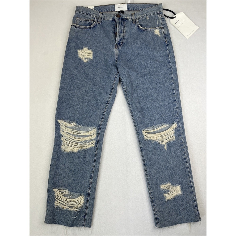 Current Elliott The Original Straight Prep Distressed Jeans Blue Size 29 NWT